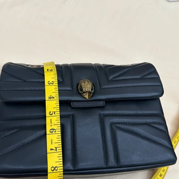 Kurt Geiger London Medium Kensington Union Jack Black Leather Bag - Picture 7 of 7